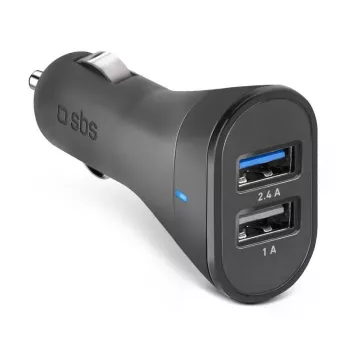 Auto lādētājs SBS Mobile TECR2USB24AFAST — Auto USB lādētājs, cigarešu piesmēķētāja strāva, universāls, melns