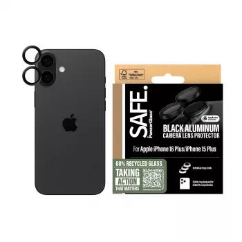 PanzerGlass SAFE. by ® Kameras objektīva aizsargs melns iPhone 16 | 16 Plus