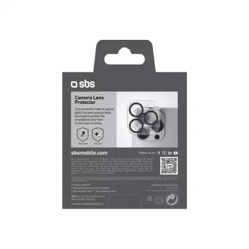 Ekrāna un kameras lēcas aizsargs SBS TECAMGLIP16PK iPhone 16 Pro/Pro Max Skrāpējumizturīgs Caurspīdīgs