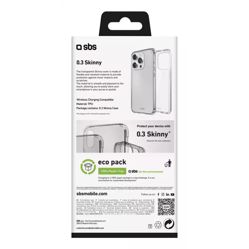 Mobilā tālruņa maciņš SBS TESKINIP1661PT iPhone 16 Pro, 16 cm, caurspīdīgs