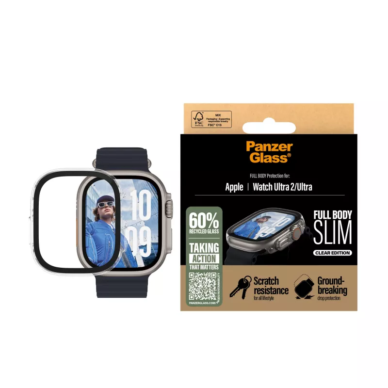 PanzerGlass ® Case Full Body plāns Transparent Apple Watch Ultra 3 | Ultra 2 | Ultra | 49mm