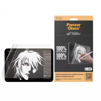 PanzerGlass ® GraphicPaper® ekrāna aizsargs iPad Mini 8.3'' (2021, 2024) | Īpaši plats piestiprinājums