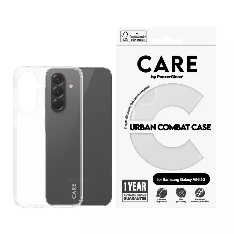 PanzerGlass CARE™ by ® Urban Combat vāciņš Transparent Samsung Galaxy A56 5G