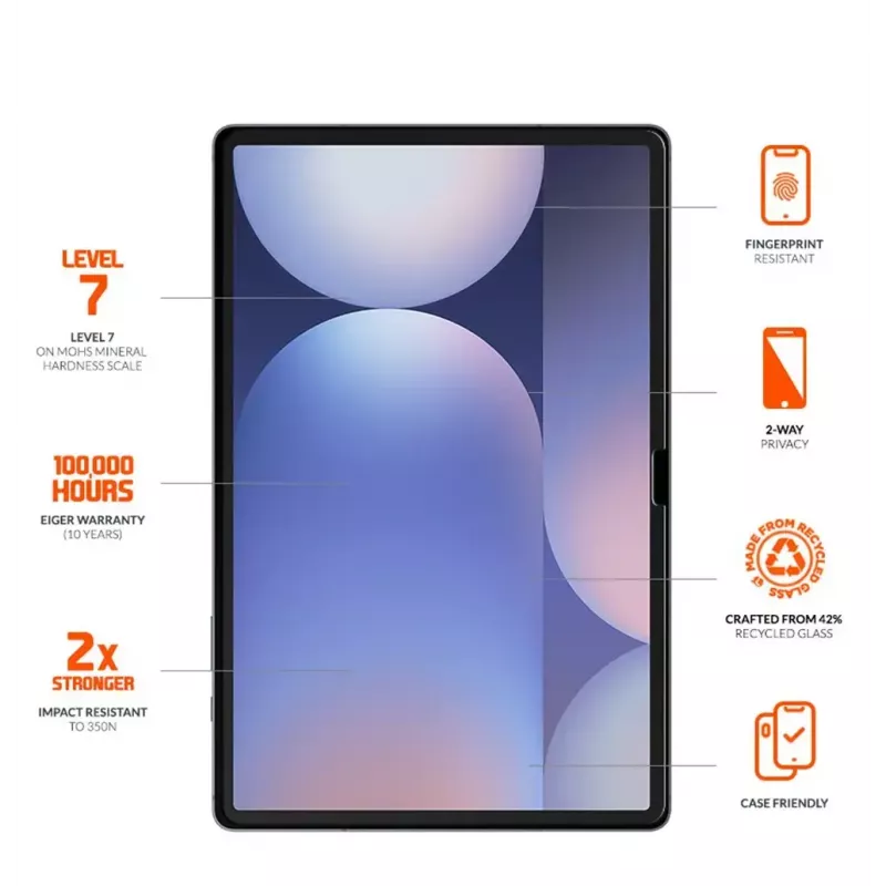 Caurspīdīgs Ekrāna aizsargs EIGER EGMSP00329 Samsung Galaxy Tab S7 S9