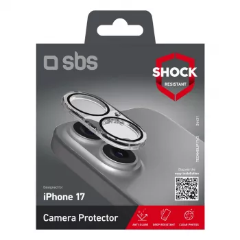 Ekrāna un kameras lēcas aizsargs SBS TECAMGLIP1763 Apple iPhone 17/16, triecienizturīgs un izturīgs pret skrāpējumiem