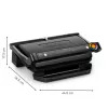 Kontaktgrils Tefal Optigrill+ XL GC727810 2000 W, taisnstūrveida, regulējams termostats, melns, 445×365×175 mm