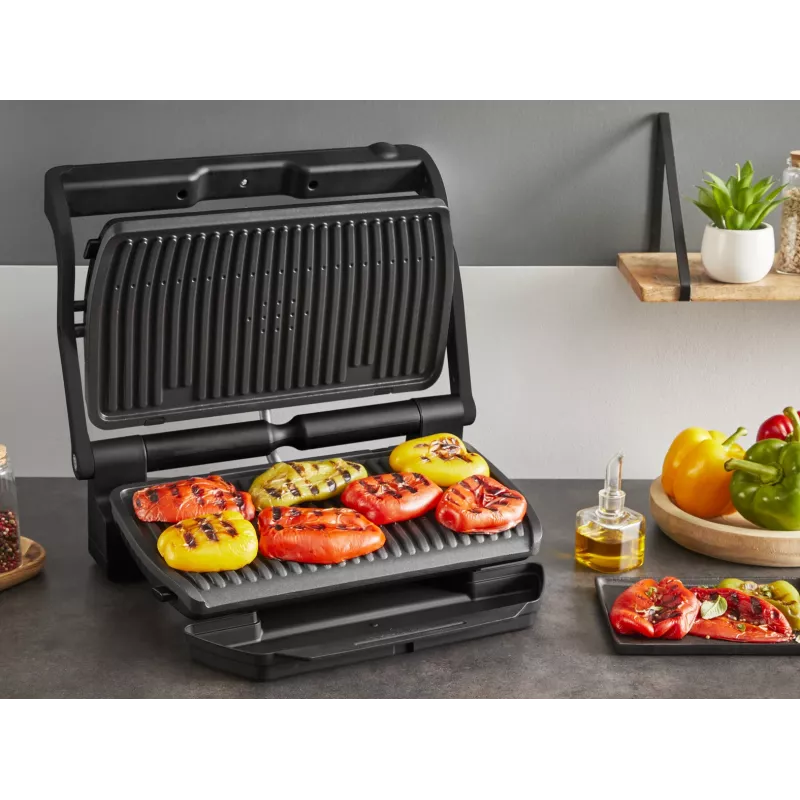 Kontaktgrils Tefal Optigrill+ XL GC727810 2000 W, taisnstūrveida, regulējams termostats, melns, 445×365×175 mm