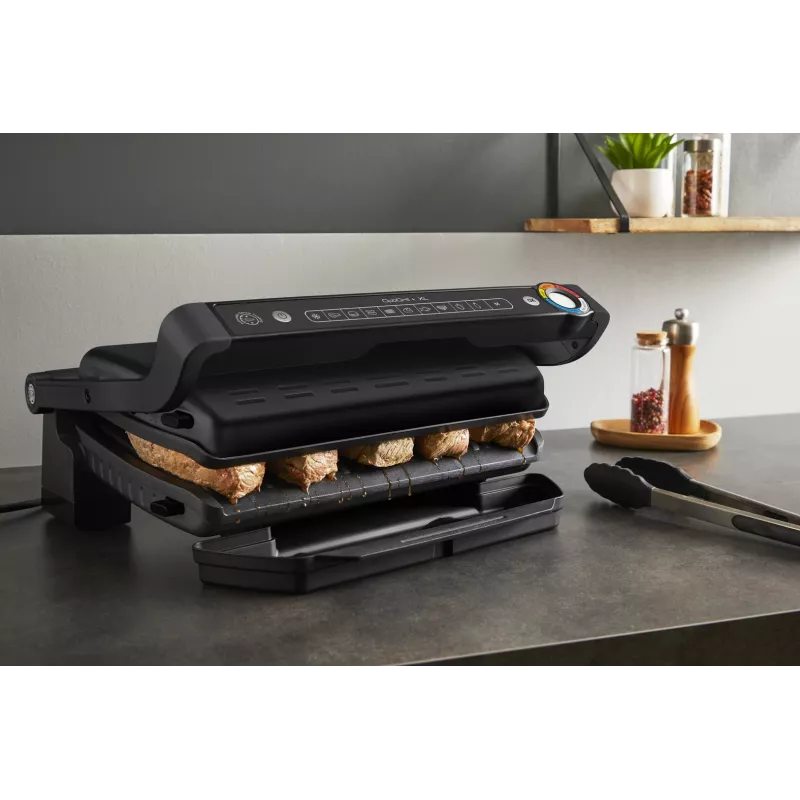 Kontaktgrils Tefal Optigrill+ XL GC727810 2000 W, taisnstūrveida, regulējams termostats, melns, 445×365×175 mm
