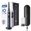 Rotējošā-svārstīgā zobu birste Oral-B iO 80363731 Melna Sudraba Pieaugušajiem Smaganu kopšana Jutīgiem zobiem Balināšana