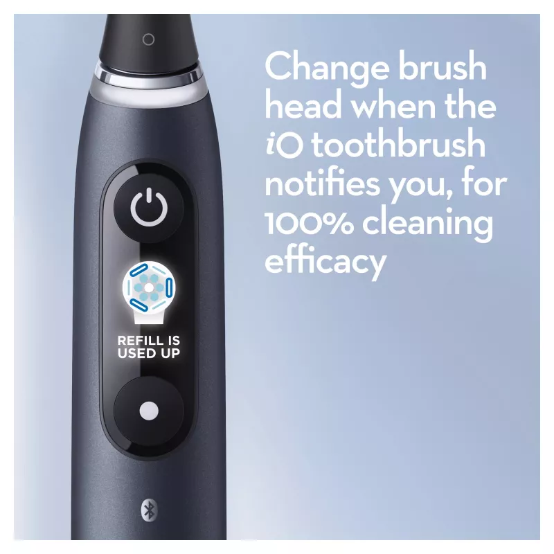 Rotējošā-svārstīgā zobu birste Oral-B iO 80363731 Melna Sudraba Pieaugušajiem Smaganu kopšana Jutīgiem zobiem Balināšana