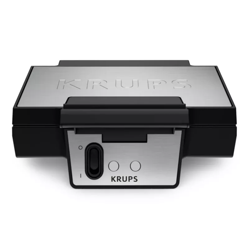 Vafeļu panna KRUPS FDK2 — 2 vafeles, kvadrātveida plāksnes, 850 W, melna