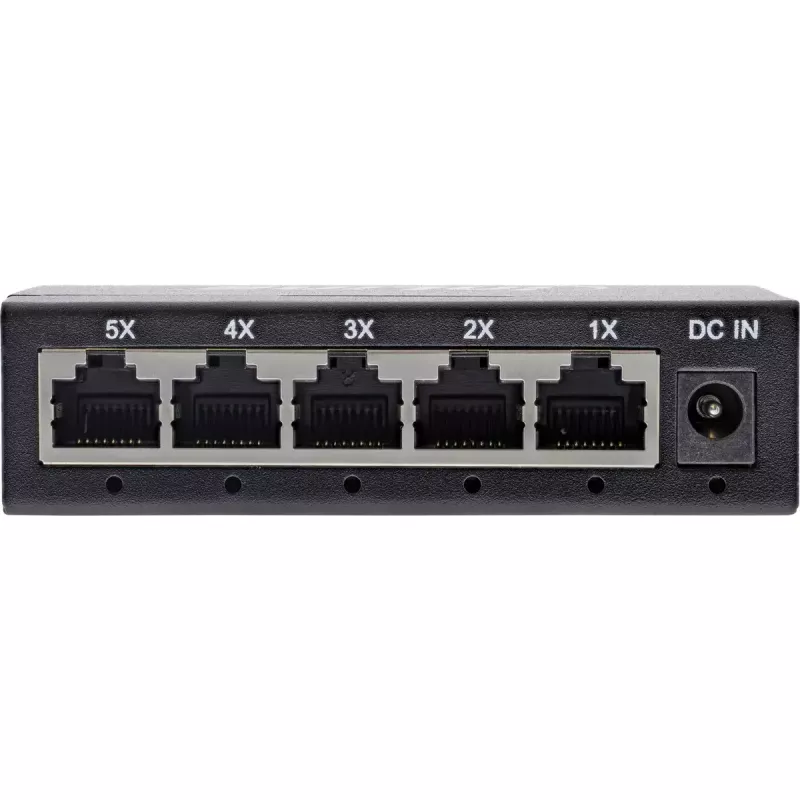 InLine Gigabit tīkla komutators 5 portu, 1 Gb/s, galddators, metāla korpuss, bez ventilatora