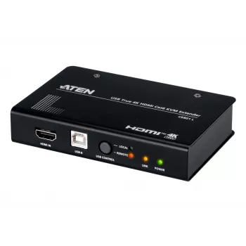 AV KVM paplašinātājs ATEN CE801 — USB True 4K HDMI caur Cat6 (4K @ 70 m / FHD @ 100 m), HDMI un USB Type-A, melns