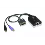 ATEN USB – DVI uz CAT5e/6 KVM adaptera kabelis (CPU modulis), USB, USB, DVI-D, melns, violets, RJ-45, 1 x RJ-45
