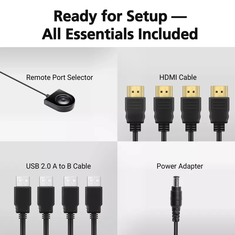 ATEN 4-portu USB 4K HDMI KVMP slēdzis USB tastatūra pele video