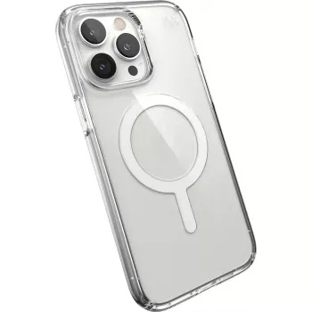 Speck Presidio Perfect Clear + MS Apple iPhone 14 Pro Max Clear - with Microban Rugged Case