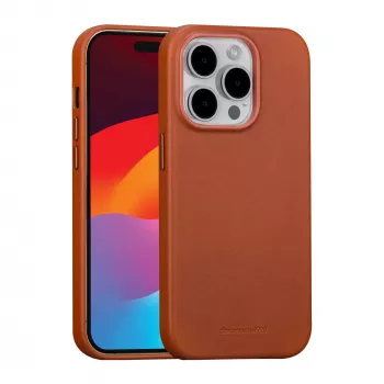 dbramante1928 Roskilde MagSafe ādas apvalks iPhone 15 Pro Max, gaiši brūns