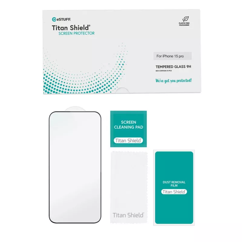eSTUFF ES501406-10BULK mobilo tālrunu ekrāna/aizmugures aizsargs Caurspīdīgs ekrāna aizsargs Apple 1 gab.