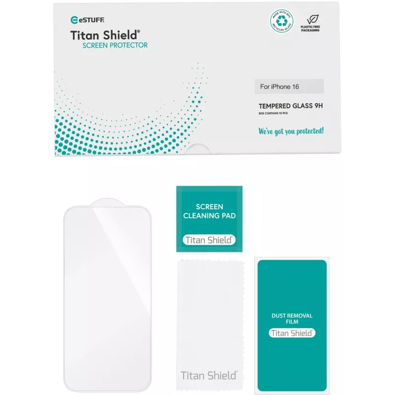 eSTUFF ES501434-10BULK mobilā tālruņa ekrāna/aizmugures aizsargs Caurspīdīgs ekrāna aizsargs Apple 10 gab.