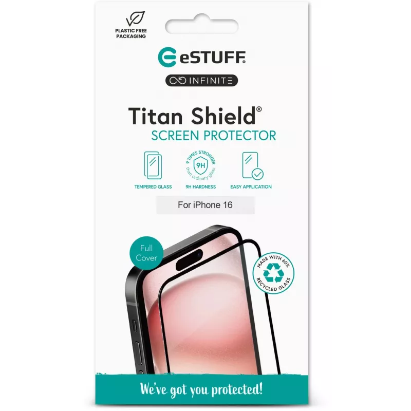 Caurspīdīgs ekrāna aizsargs eSTUFF ES501437 Apple 17 Pro Max/16 Pro Max pret skrāpējumiem, triecieniem