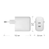 dbramante1928 re-charge Pro - EU sienas lādētājs - 2x USB-C 30W - W