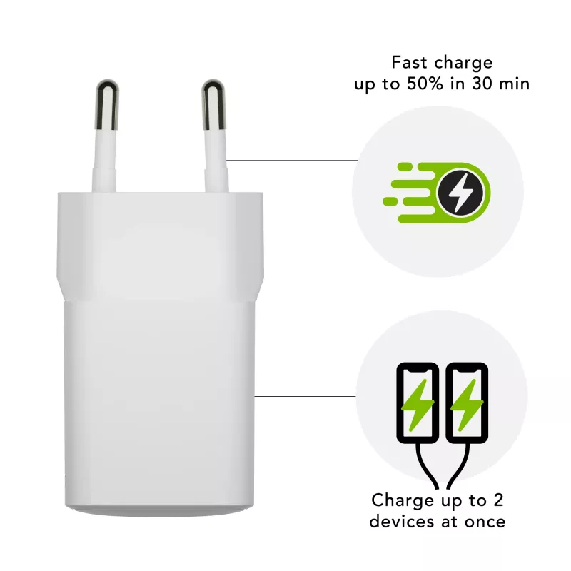 dbramante1928 re-charge Pro - EU sienas lādētājs USBC30W+USBA18W-W