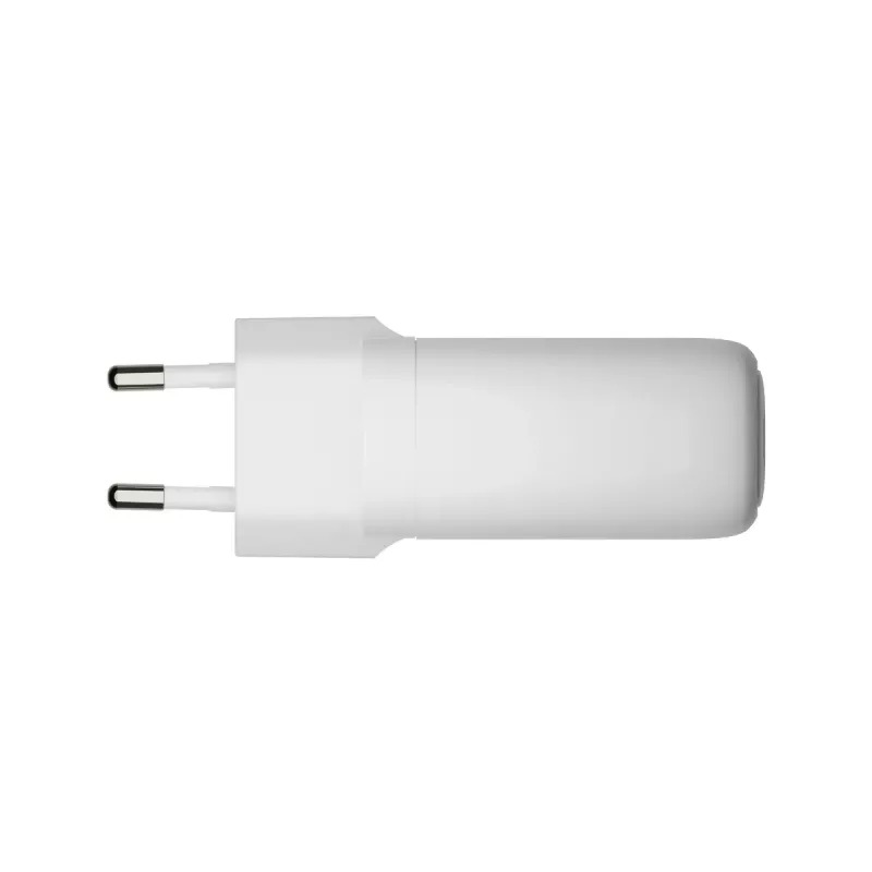 d bramante re-charge Pro EU lādētājs – iekštelpu maiņstrāva 110–240 V, USB‑C 65 W + USB‑A 18 W, balts