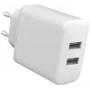 Iekštelpu lādētājs eSTUFF ES637005 Viedtālrunim Balts 2 USB porti 5V