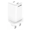 Maiņstrāvas lādētājs SANDBERG Dual USB-C PD65W UK 441-62 — divi USB-C PD 65W, UK spraudnis