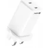 Maiņstrāvas lādētājs SANDBERG Dual USB-C PD65W UK 441-62 — divi USB-C PD 65W, UK spraudnis