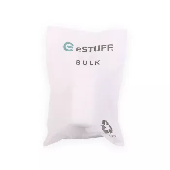 eSTUFF mājas lādētājs USB-C PD 67W GaN UK spraudnis - balts - 100% pārstrādāta plastmasa
