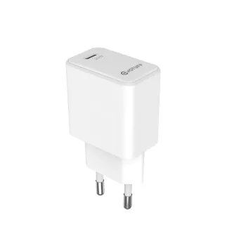 eSTUFF ES635028-BULK USB-C lādētājs EU PD 20W, balts