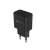 eSTUFF ES635029-BULK USB-C lādētājs ES PD 20W, melns