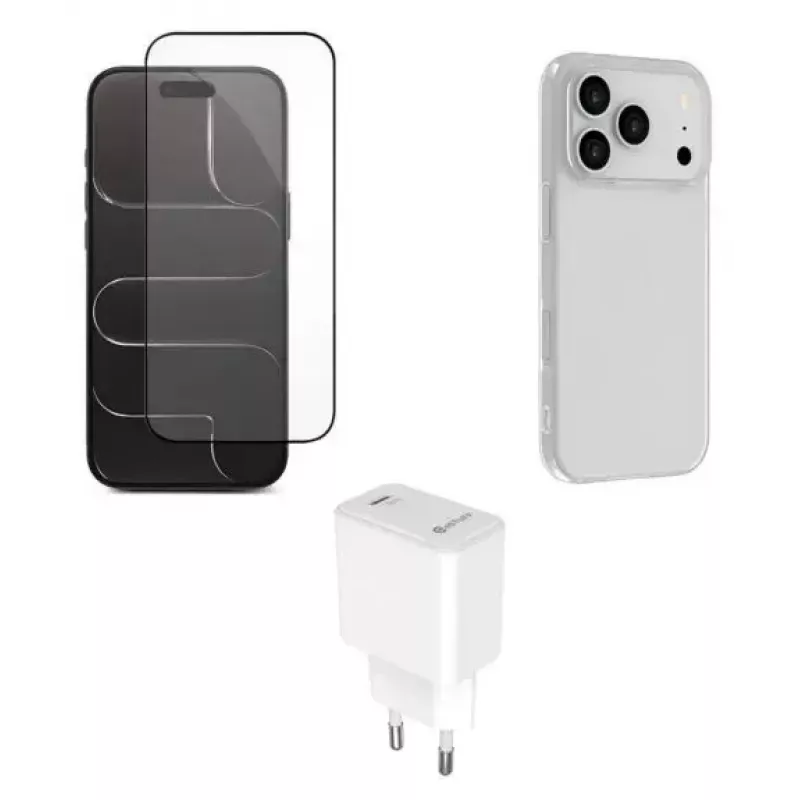 Strāvas adaptera komplekts eSTUFF ES-KIT-IPH17PROMAX iPhone 17 Pro Max uzlādes un kabeļa komplekts