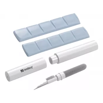 Tīrīšanas komplekts Sandberg Cleaning Pen Kit for Airpods pelēks balts
