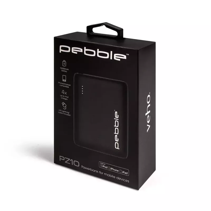 Veho Pebble PZ-10 pārnēsājams ārējais akumulators - 10 000 mAh