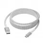 USB-A uz USB-C datu kabelis d bramante re-charge Pro BRD kabelis 2,5 m, USB 2.0, balts