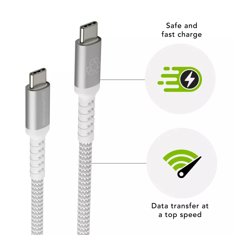 dbramante1928 re-charge Pro - BRD kabelis 1.2m USB-CtoUSB-C 100W-W
