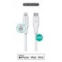 Lightning kabelis eSTUFF ES602170-BULK 1m balts USB C 2.4A