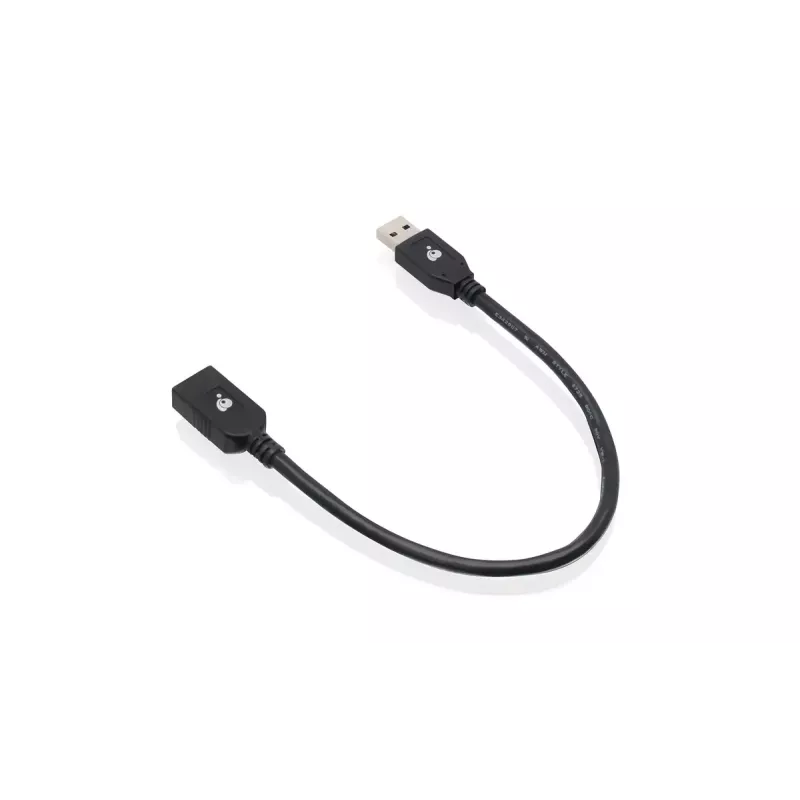 IOGEAR G2LU3AMF USB kabelis USB 3.2 Gen 1 0,3 m USB A Melns