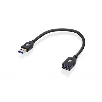 IOGEAR G2LU3AMF USB kabelis USB 3.2 Gen 1 0,3 m USB A Melns