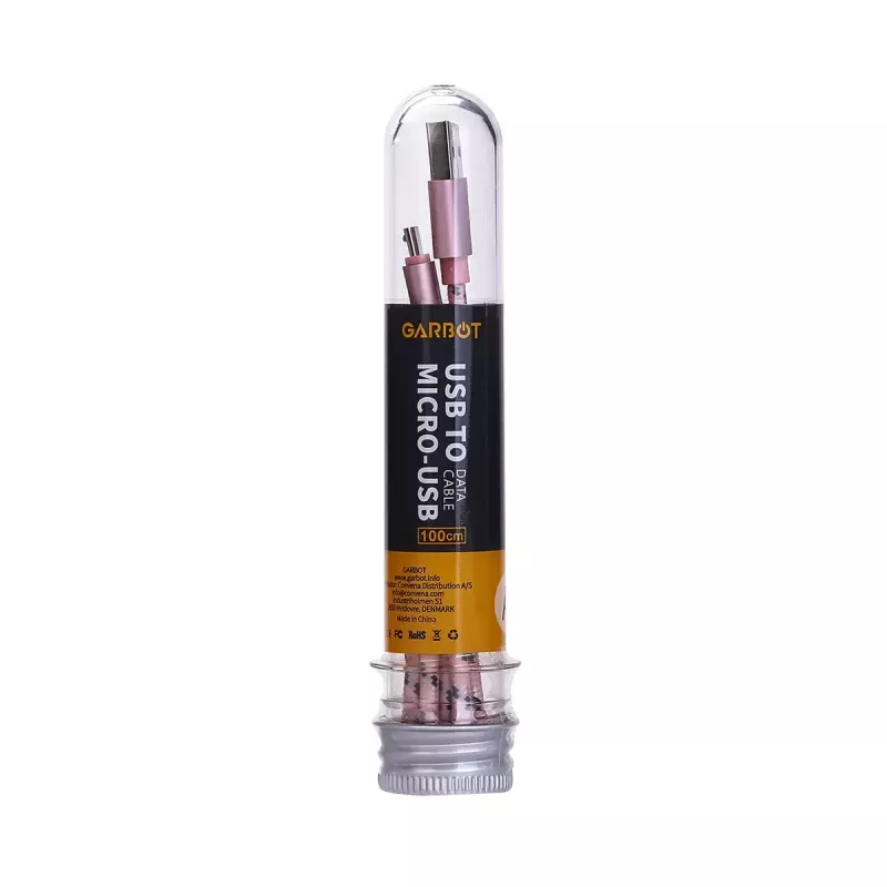 USB kabelis Garbot C-05-10196 1m USB A Micro-USB B Rozā krāsā