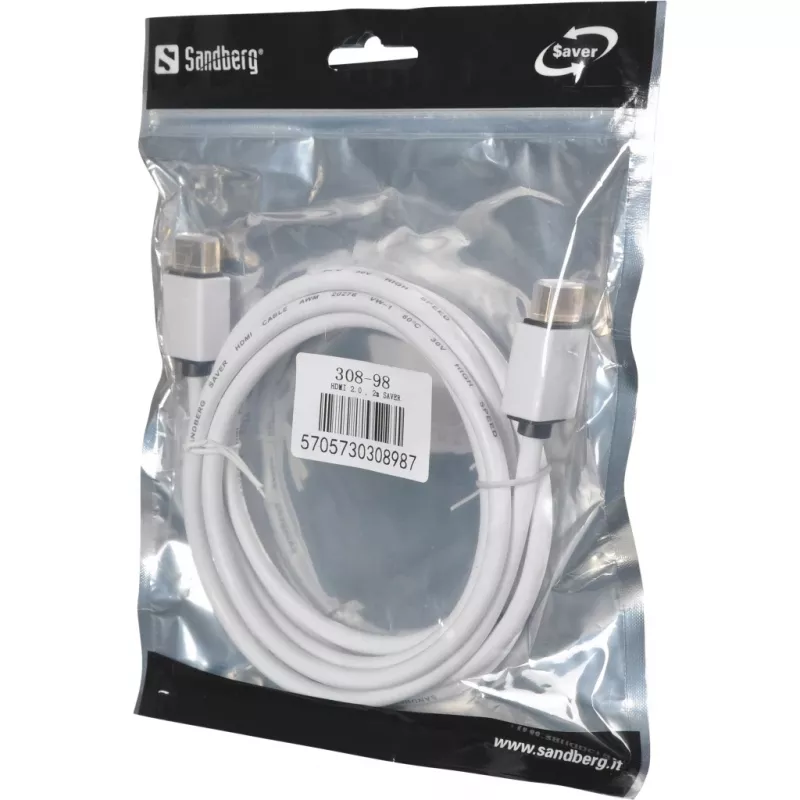 Sandberg HDMI 2.0 kabelis, 2 m SAVER