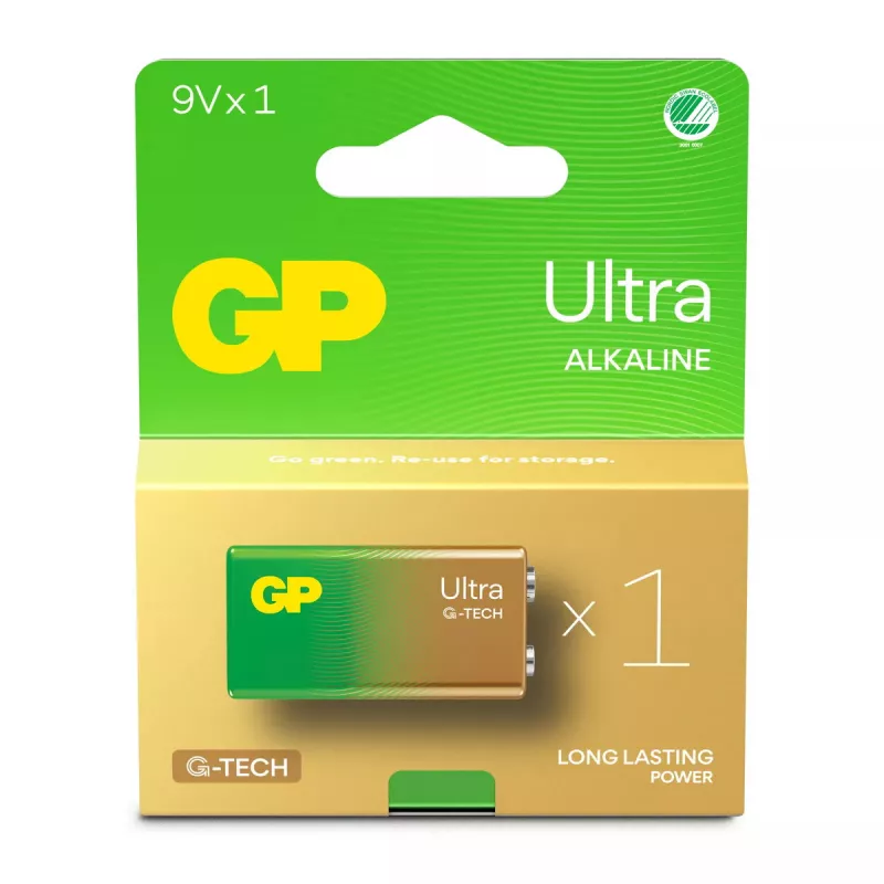 Vienreizlietojamā baterija GP Batteries Ultra Alkaline GP1604AU 9V sārma baterija