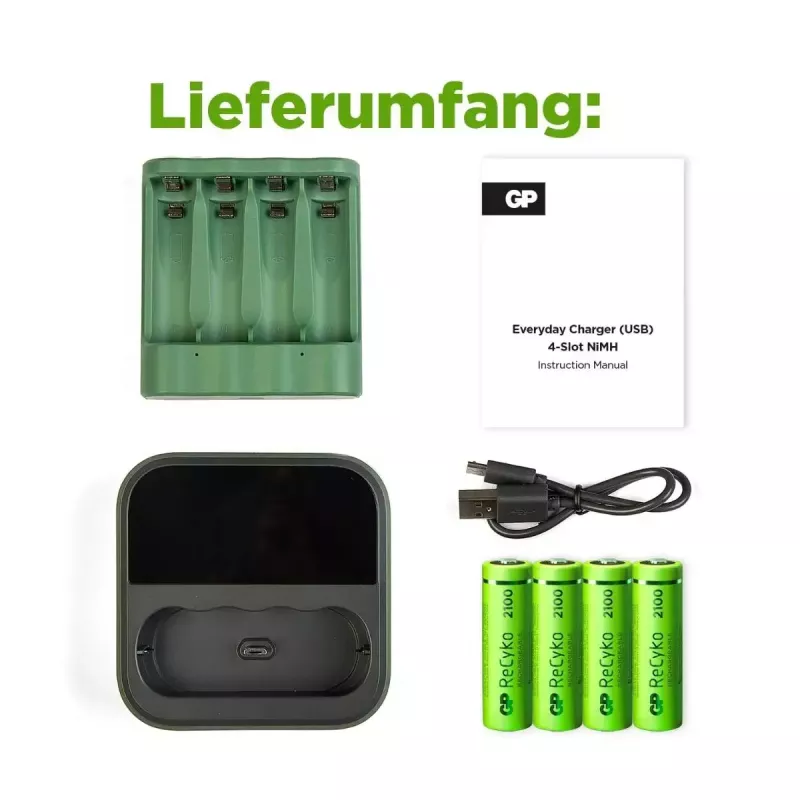 GP baterijas PowerBank B421 baterijas lādētājs