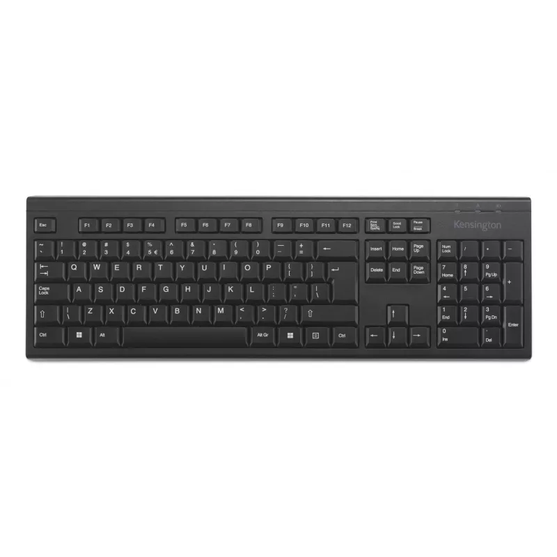 Kensington KB150 EQ bezvadu tastatūra, pilna izmēra, 105 taustiņi, melna