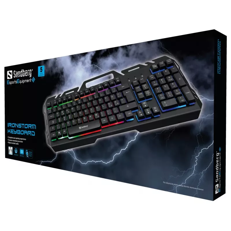 Sandberg IronStorm tastatūra BE