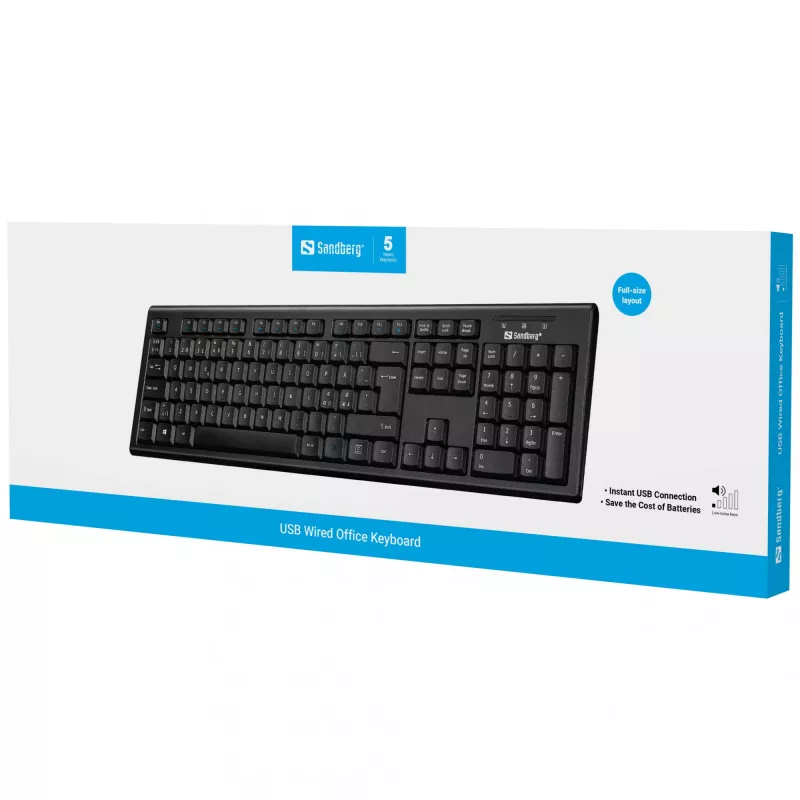 Sandberg USB vadu biroja tastatūra Nord