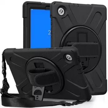 eSTUFF AUSTIN Defender maciņš Lenovo TAB M10 HD 2nd Gen (TB-X306X) – melns