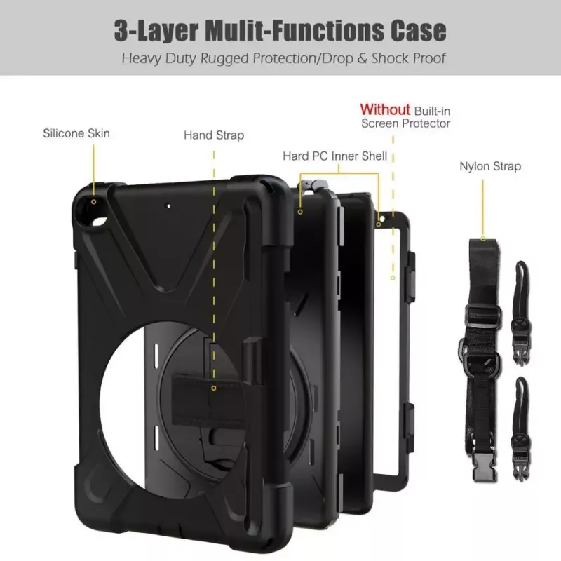 Cover eSTUFF AUSTIN Defender Case for iPad Mini 5/4 Melns